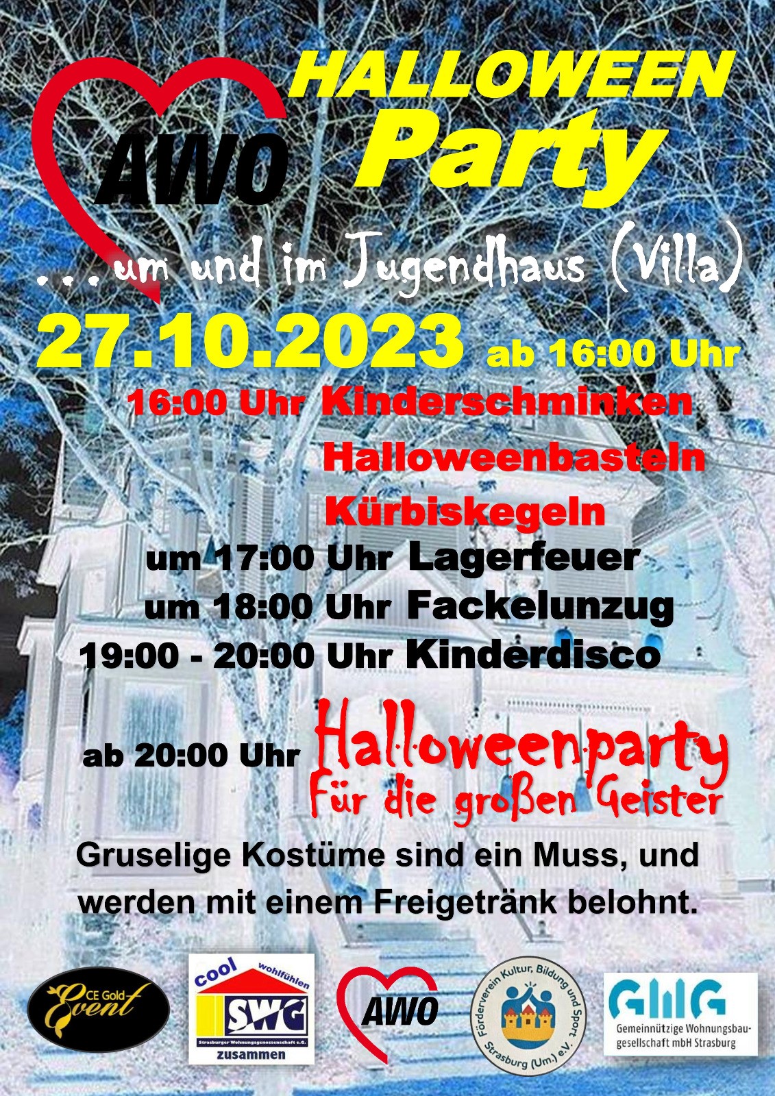 Halloweenparty Stadt Strasburg (Um.)